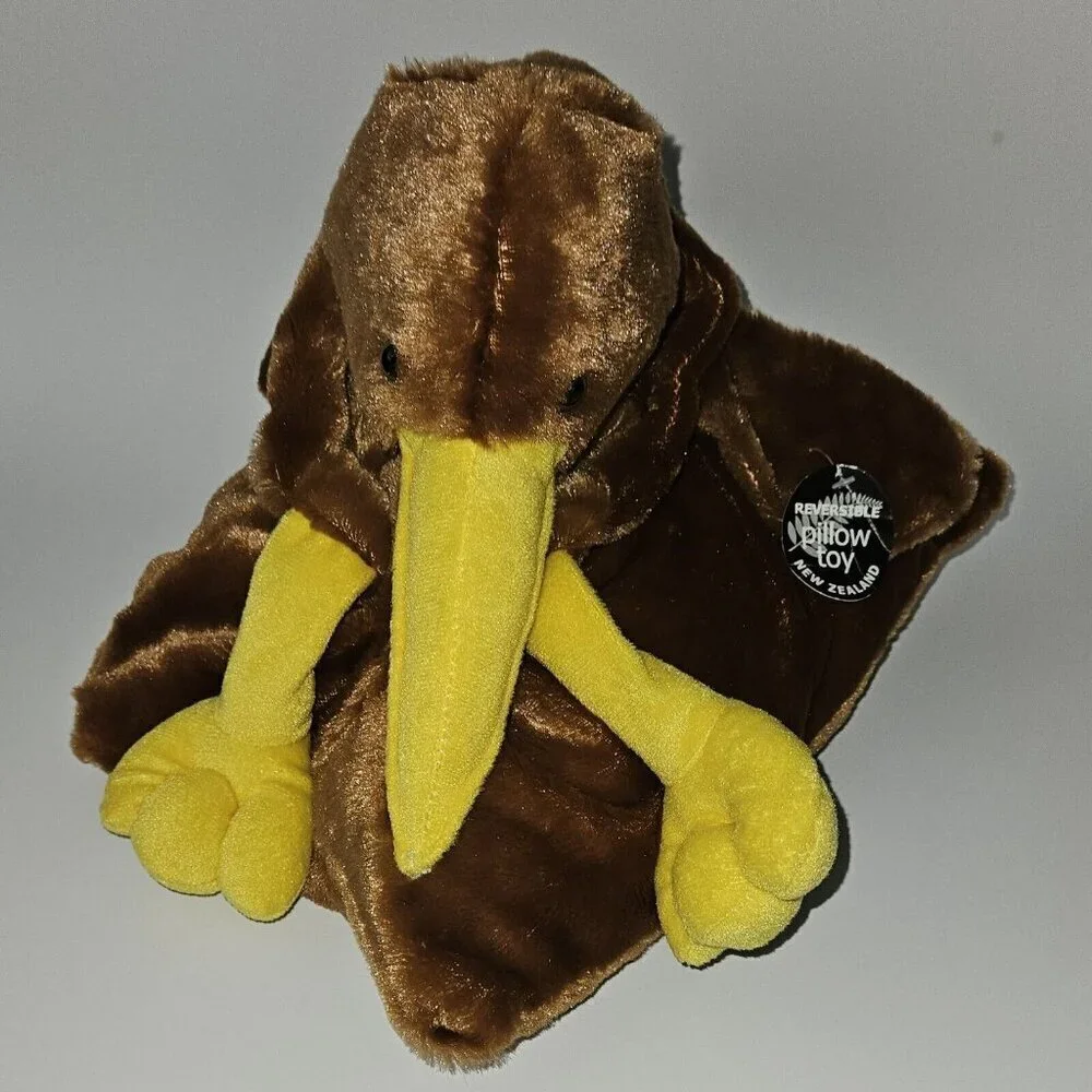 New Zealand Kiwi Bird Plush Transforms Into Pillow Stuffed Toy Brown Rokiwi 2018